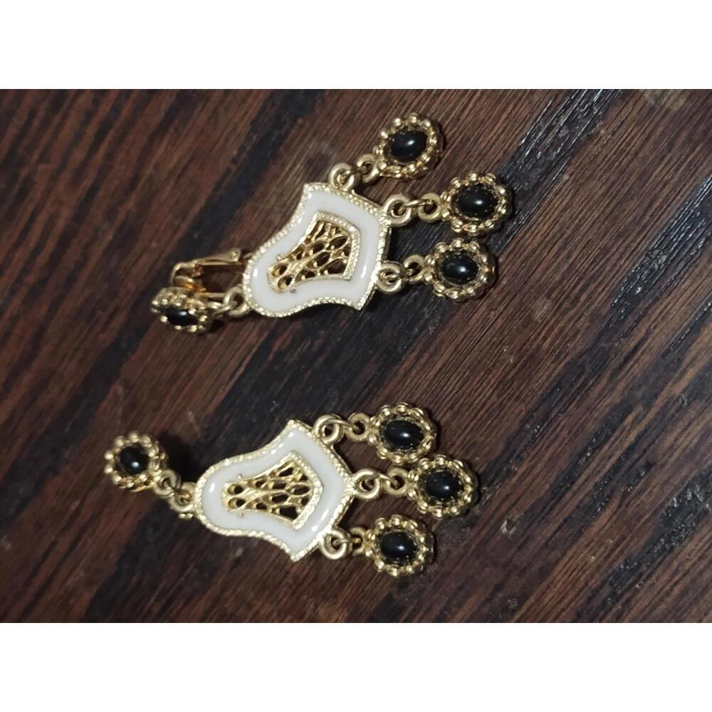 Victorian style enamel chandelier women's‎ earrings